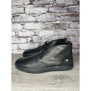 Softinos Black Leather Lace Up Portugal Ankle Chukka Boots Men’s Sz 45EU/12M US